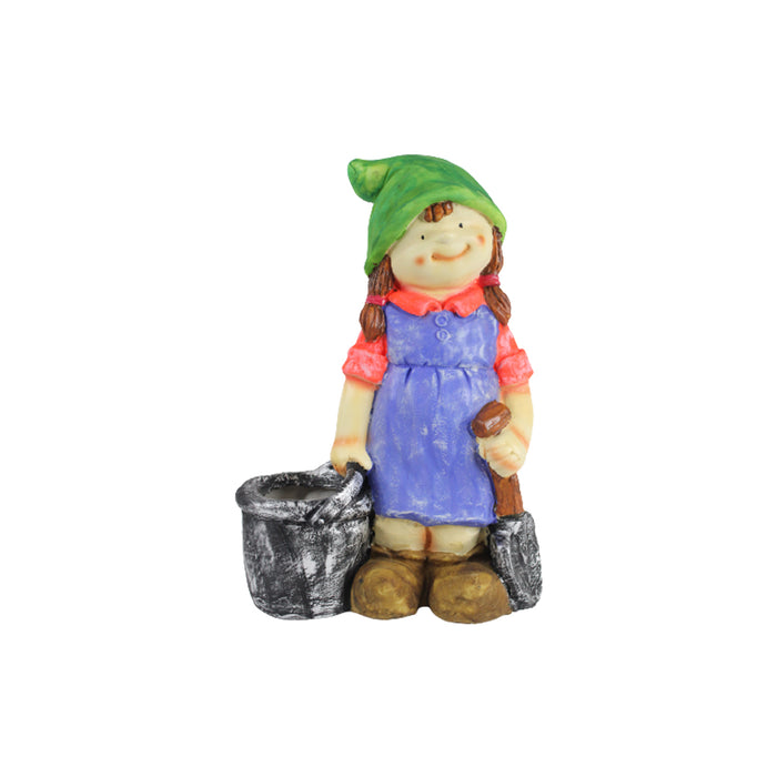 Resin Girl with Bucket & Spade Pot planter for home and garden decor