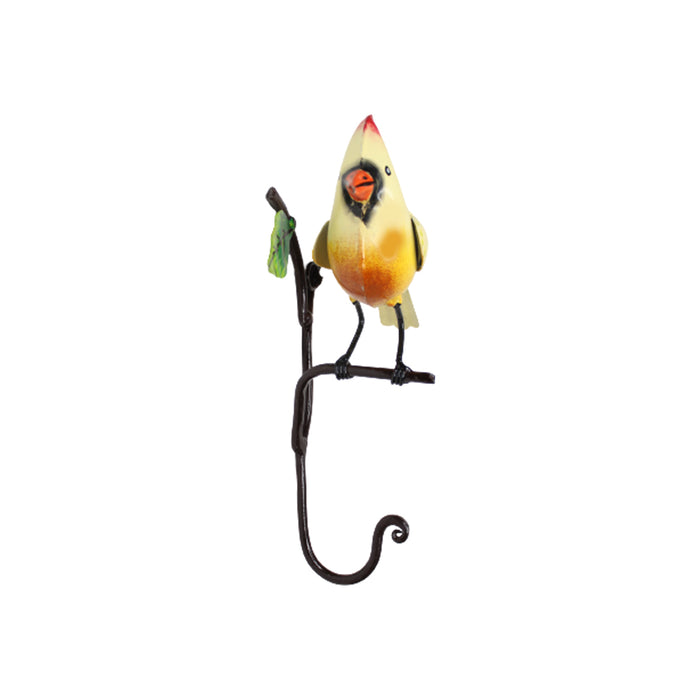 Beige Cardinal Bird Hook/Hanger For Home Decoration