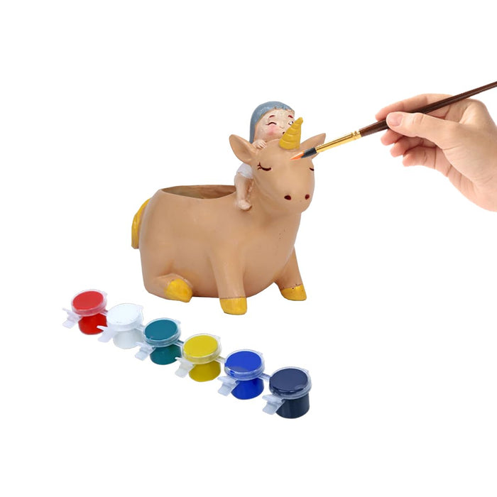 Wonderland DIY craft kit Paint your planter/pen stand | Craft Paint Set for Kids| Horse Shape