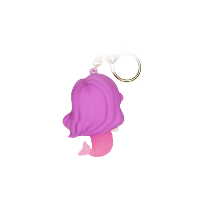 Mermaid Cartoon style keychain with band ( Pink and Purple)