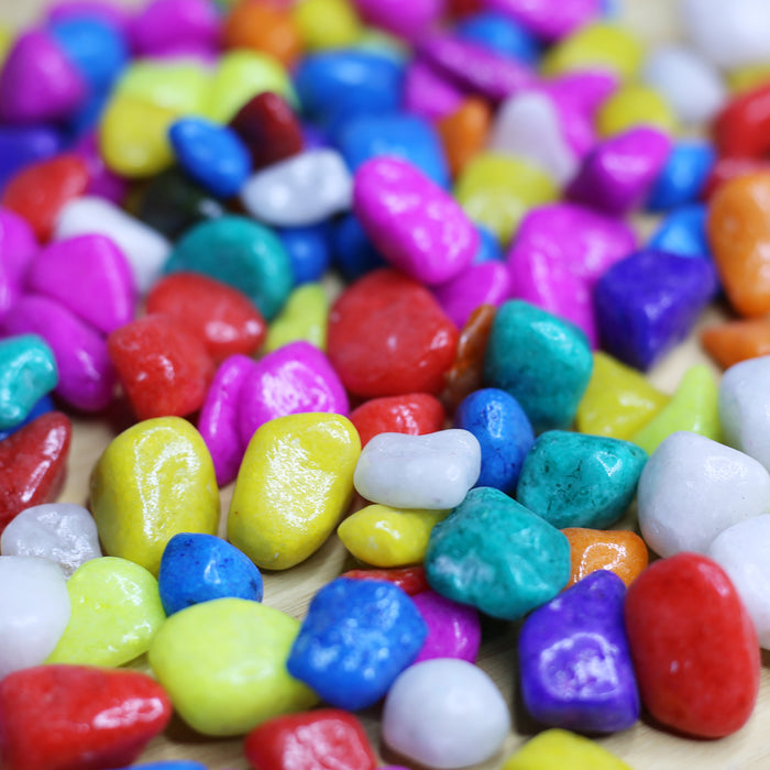 Wonderland Coloured mix Pebbles|Decorative Pebbles|Garden Pebbles|Colored Pebbles|Smooth pebbles|River Pebbles ( 1 kg pack )