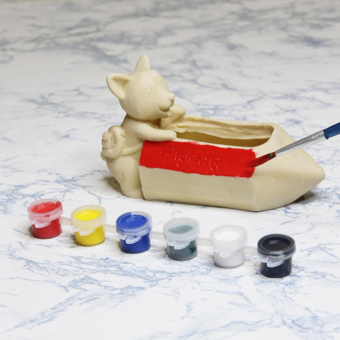 Wonderland DIY craft kit Paint your planter/pen stand |Return gift for Kids| Pencil shape