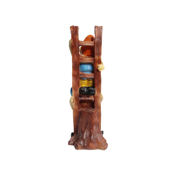 Gnome/Dwarf Climbing Stairs Statue (Red & Green)