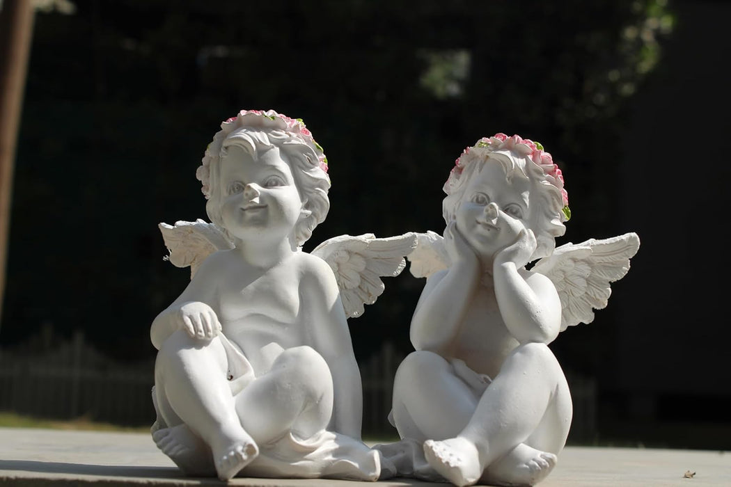 Wonderland (set of 2) Angel Statue for Home Decoration |Cherub Angel Figurine|