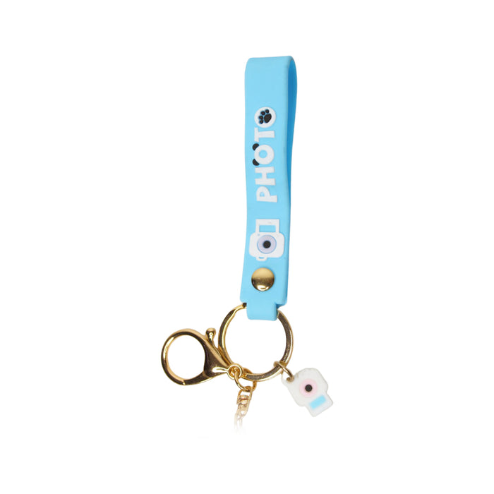 Wonderland Panda Photo Keychain in Blue  2-in-1 Cartoon Style Keychain and Bag Charms Fun and Functional Accessories for Bags and Keys