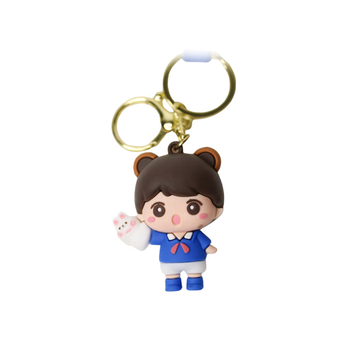 Wonderland Together 1 Keychain in yellow 2-in-1 Cartoon Style Keychain and Bag Charms Fun and Functional Accessories for Bags and Keys