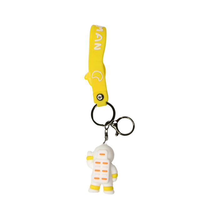 Wonderland Space Keychain in yellow 2-in-1 Cartoon Style Keychain and Bag Charms Fun and Functional Accessories for Bags and Keys