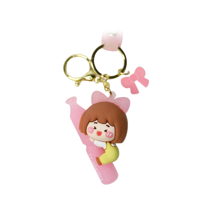 Wonderland Summer Keychain in pink  2-in-1 Cartoon Style Keychain and Bag Charms Fun and Functional Accessories for Bags and Keys