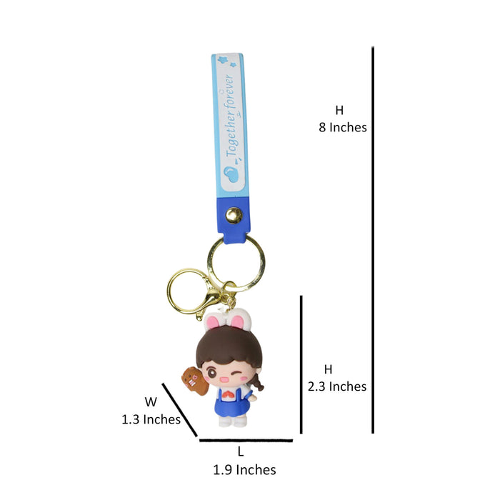 Wonderland Together 2 Keychain in yellow 2-in-1 Cartoon Style Keychain and Bag Charms Fun and Functional Accessories for Bags and Keys