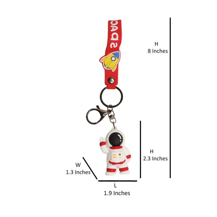 Wonderland Space Keychain in red 2-in-1 Cartoon Style Keychain and Bag Charms Fun and Functional Accessories for Bags and Keys