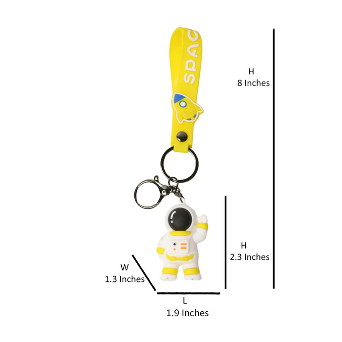 Wonderland Space Keychain in yellow 2-in-1 Cartoon Style Keychain and Bag Charms Fun and Functional Accessories for Bags and Keys