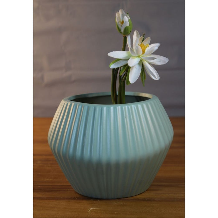 Wonderland Geometric Vase, Striped Ceramic Vase, for Balconies, Corridors, For gifiting -02