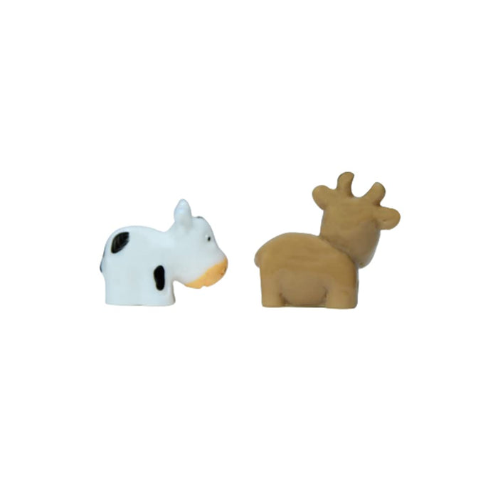 (Set of 10) Brown Cow Miniature Fairy Garden Toys, Miniature Garden Decorations