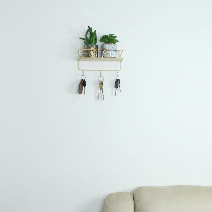 Metal and Wooden Home Wall shelf
