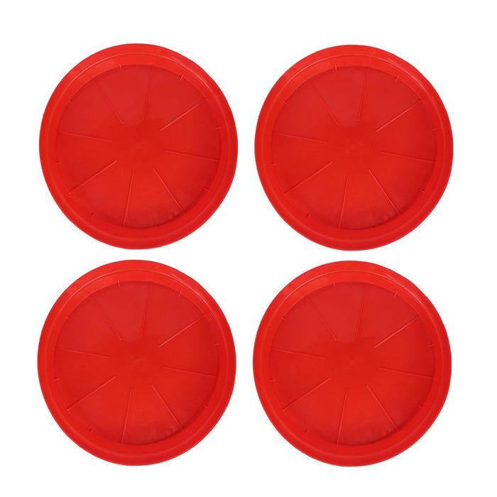 (Set of 4) 11 inch plastic Plate for pots (Red)
