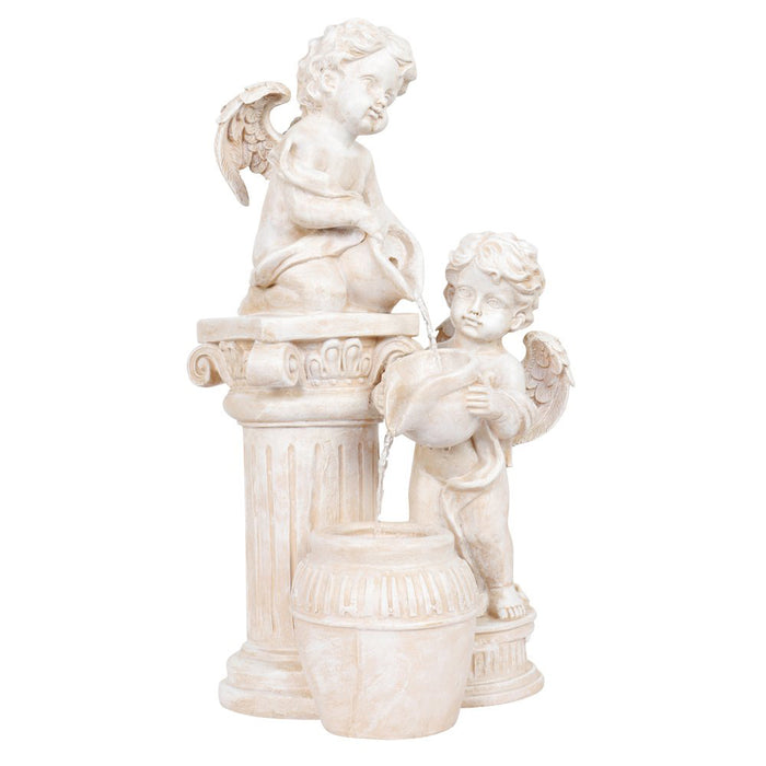 Two Angels Fountain for Home and Garden Decoration