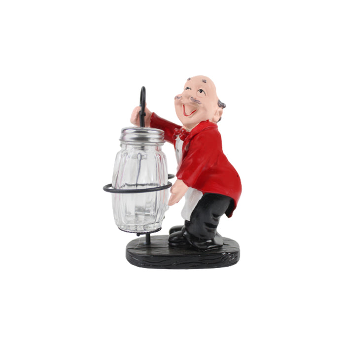 Imported resin Salt and pepper red jacket Chef