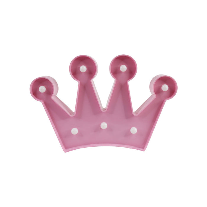 Crown LED wall light-Pink for kids room night light (Hole at the back)