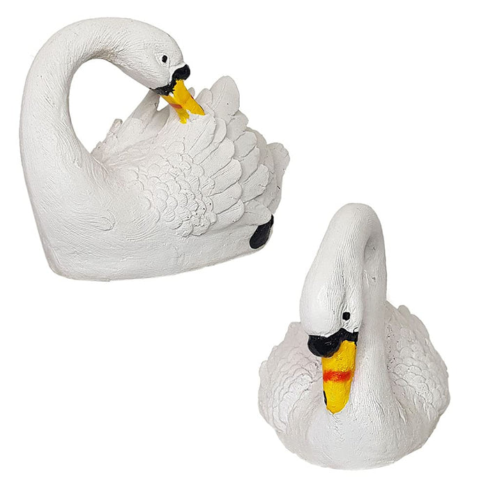 (Pack of 2) Swan Front & Back Statue for Garden Decoration