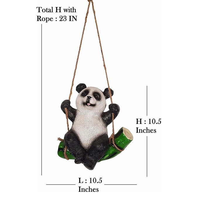 Panda on Branch Swing for Home and Garden Decoration
