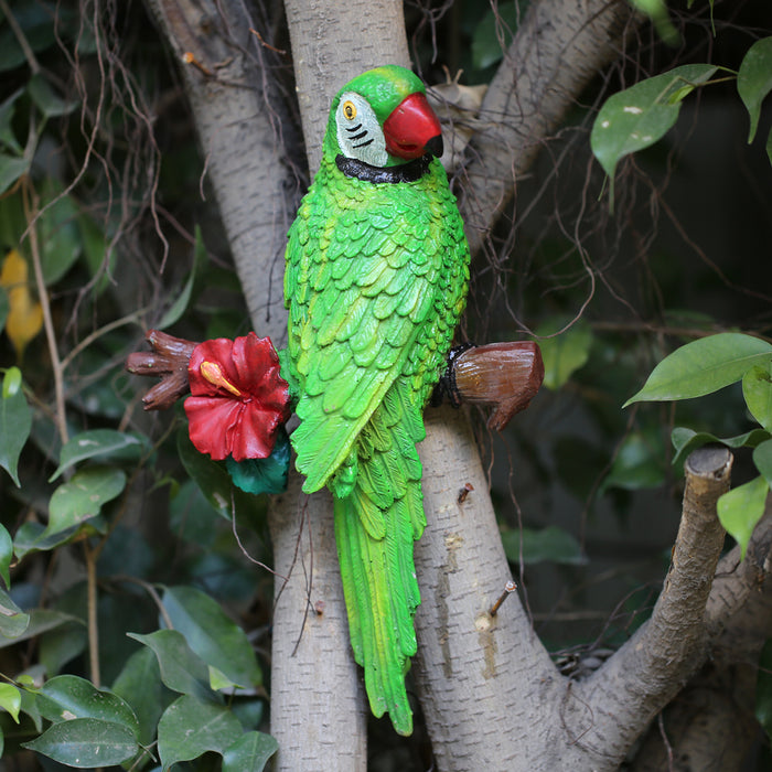 Wonderland Parrot setting on branchGarden décor|Outdoor Décor