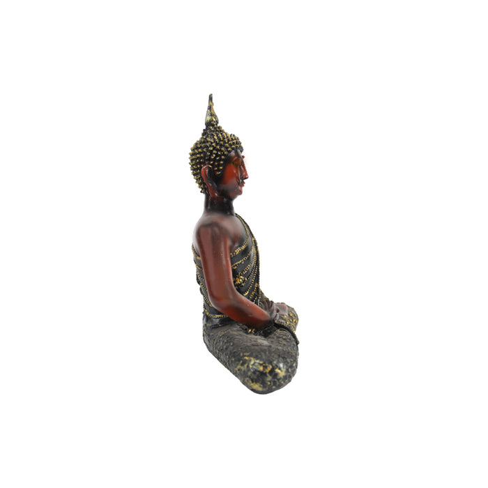Wonderland  Polyresin Sitting Buddha Idol Statue Showpiece for Home Decor Decoration Gift Gifting