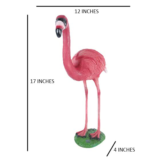 17 inches Height Small Flamingo Statue for Home & Garden