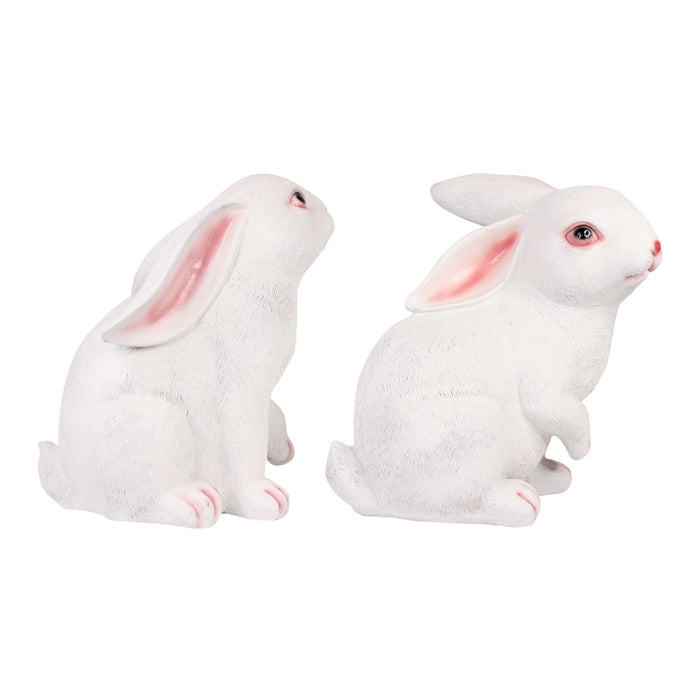 (Set of 2) Very Big Rabbits Statue for Garden Decoration