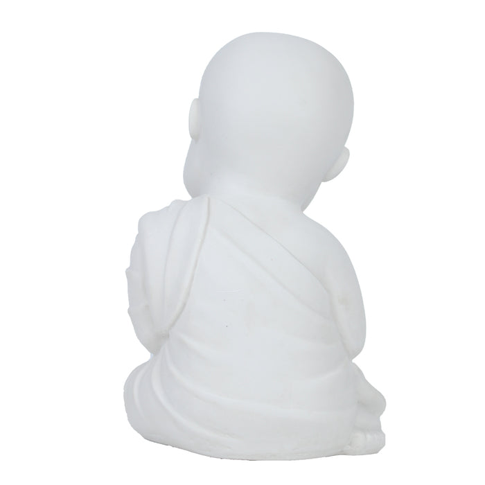 Big Monks Statue for Home and Garden Decoration (White)