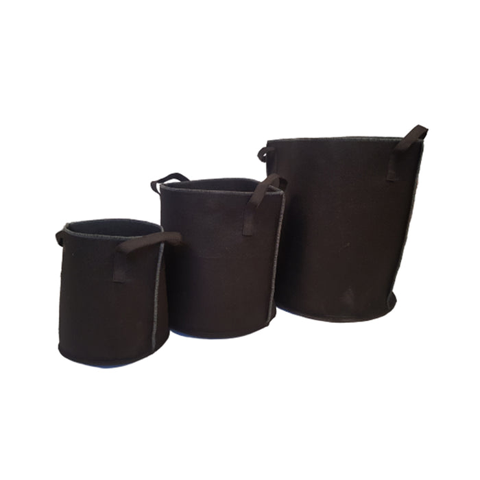 (Pack of 3) Assorted Grow Bags Heavy Duty Container Plant Pots with Handle.