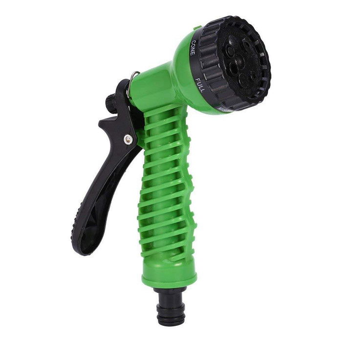 7 Pattern High Pressure Garden Hose Nozzle Water Spray Gun (Green)