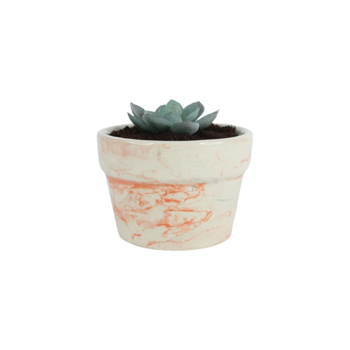 Ceramic planters Marble Cone Pot (Orange)