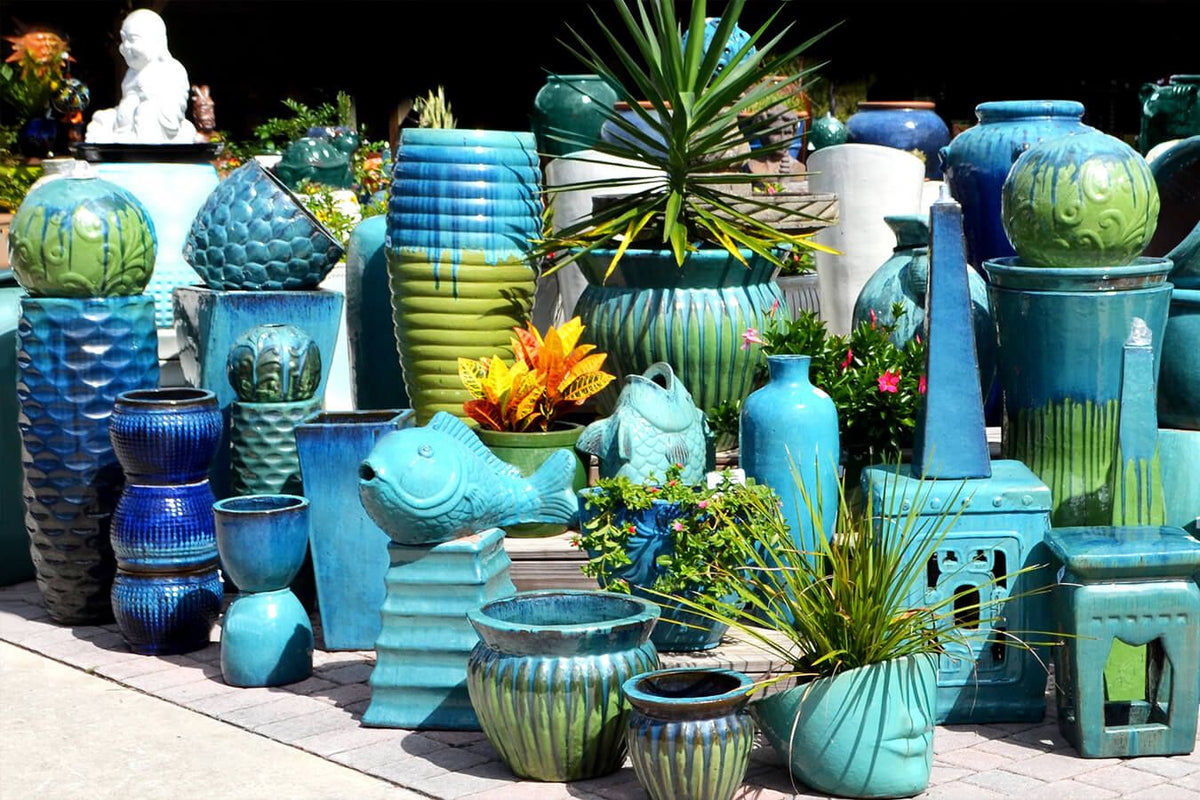 Outdoor Ceramic Pots| Glazed Pottery — Wonderland Garden Arts and Craft