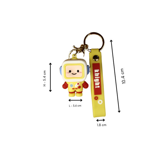 Wonderland Kawaii style ( set of 2)   Knightbot Keychains set of 2 with Holder Accessories, Backpack Car Key Chain for Boy Girl