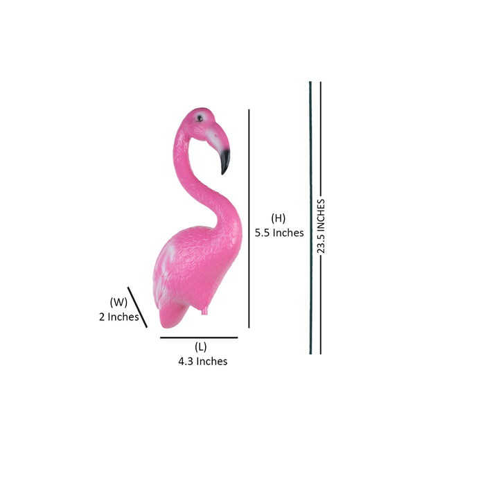 (Set of 2) Plastic Flamingo Stake/Stick for Garden Decoration