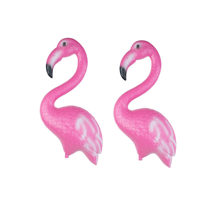 (Set of 2) Plastic Flamingo Stake/Stick for Garden Decoration