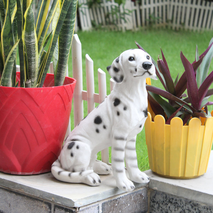 Wonderland Dalmation Puppy |Hand-painted dog figurine| entance décor|Weather-resistant dog statue