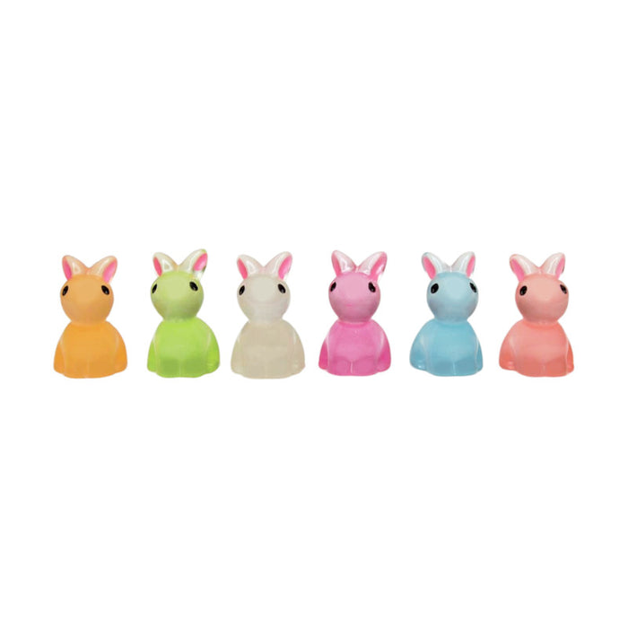 Wonderland imported miniatures ( pack of 6) glow rabbits