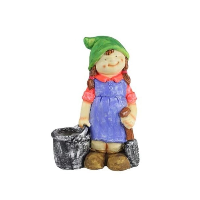 Wonderland Resin Girl with Bucket & Spade Planter|Container for Garden Decor |Garden pots and planters|Balcony Decoration|