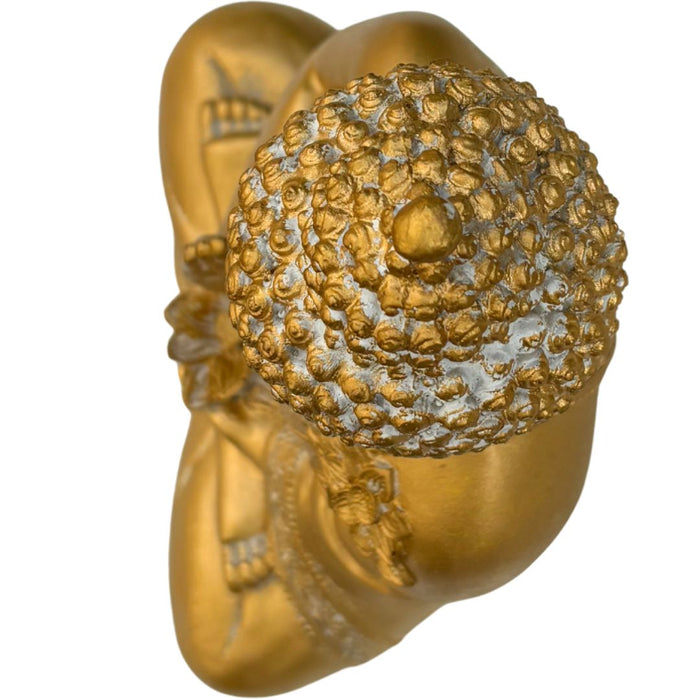 Wonderland Large 13-Inch Golden Meditating Buddha Statue – Premium Decorative Idol for Home Entrance, Living Room, and Gifting | Elegant Buddha Showpiece with Floral Engravings