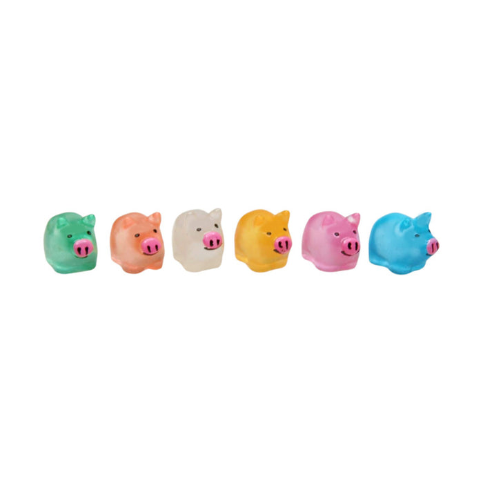 Wonderland imported miniatures ( pack of 6 ) glow pig