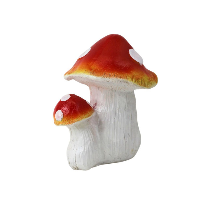 Wonderland Whimsical Red & White Mushroom Garden Figurine