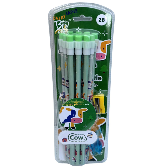 Wonderland 2B Pencil set of 3-Pack of 36  with top erasers , 3 grip and 3 sharpner | Writing pencils for school and return gifts