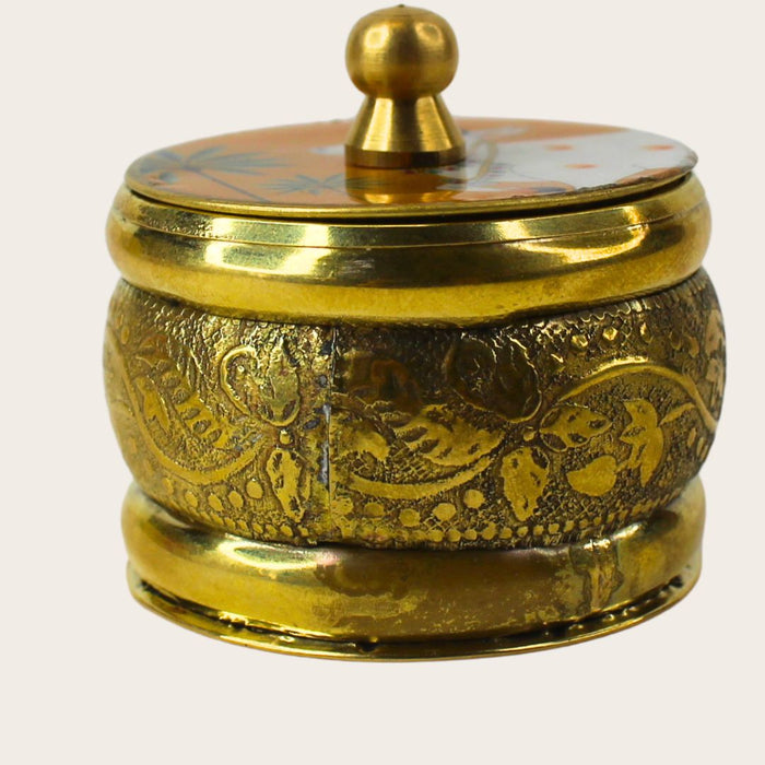 Wonderland Brass & Enamel Elephant sindoor Box
