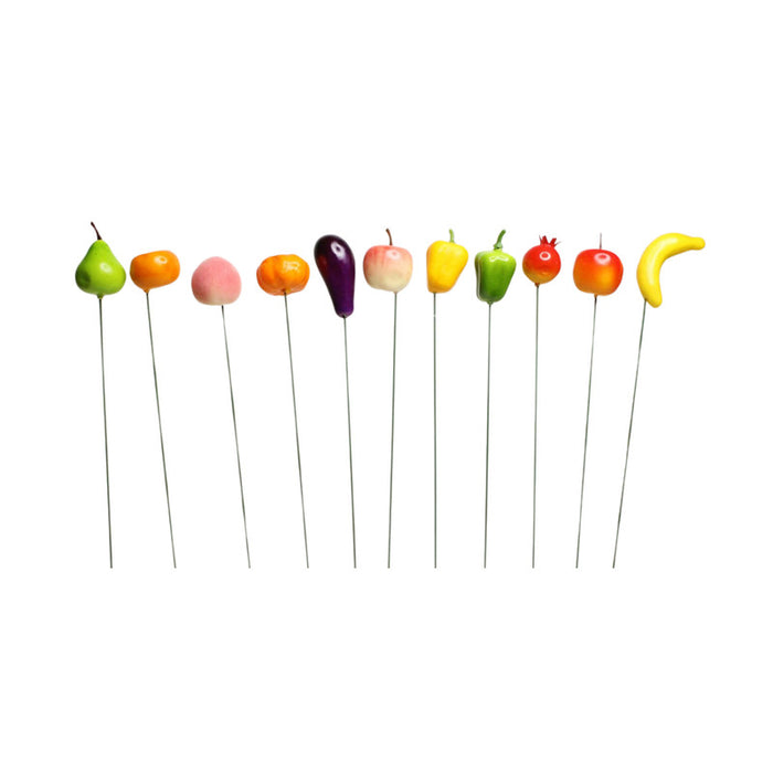 Wonderland (Set of 10) mini cute veggies stakes|Garden sticks, outdoor garden stakes, decorative garden accessories