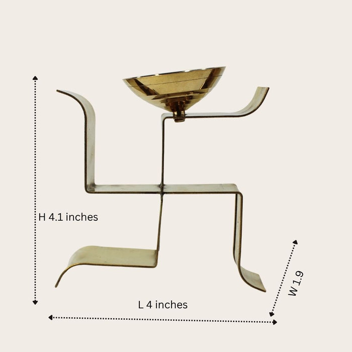 Wonderland 4.1 ich Gold Finish pooja diya stand| Brass oil lamp| Diwali Festival decoration