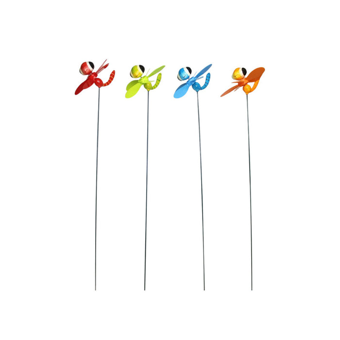 Wonderland (Set of 4)  colourful bee stakes|Garden sticks, outdoor garden stakes, decorative garden accessories