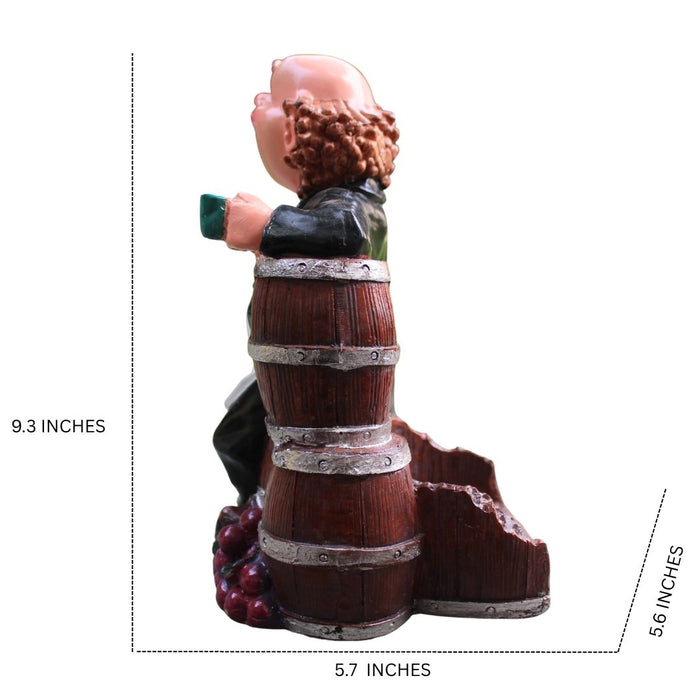 Wonderland Cheerful Chef/Waiter Theme Decorative Showpiece with Storage/Holder