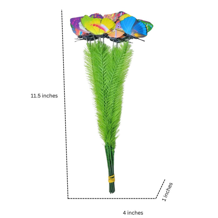 Wonderland Colourful Decorative Butterfly Stakes/Picks for Plants, Home Garden, Pots & Flower Arrangements (Set of 2)
