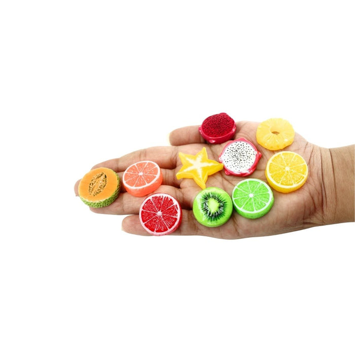 Wonderland  Fruit Miniature Set of 10 pieces | Mini Resin Fruit Model set| Toy set for Doll House Accessories